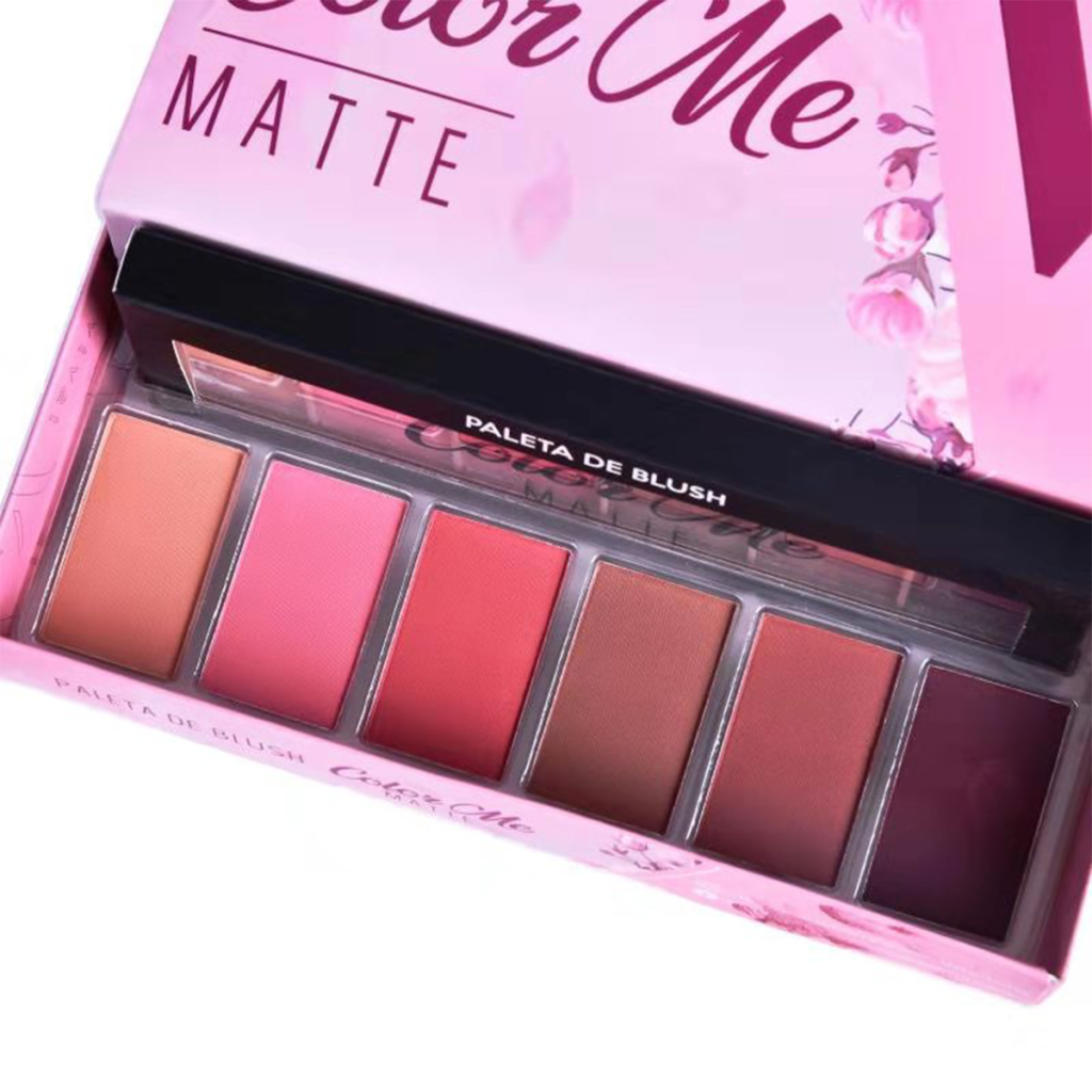 Paleta de Blush 06 cores Matte Color Me Vivai Cosméticos