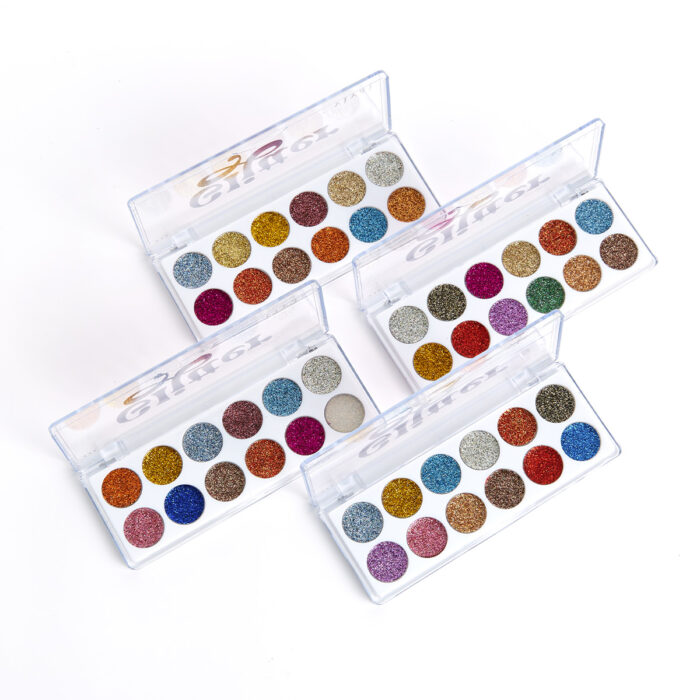 Paleta de Glitter 12 cores